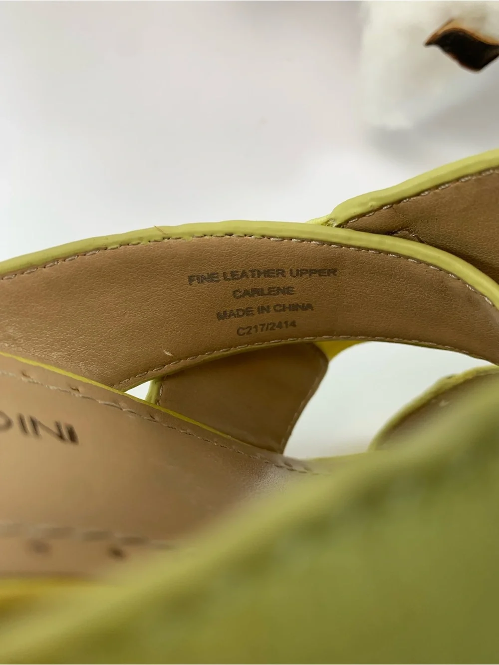 Adrienne Vittadini Women’s Wedge Y2K Sandals Leather Studded Lime 7 Boho Chic
